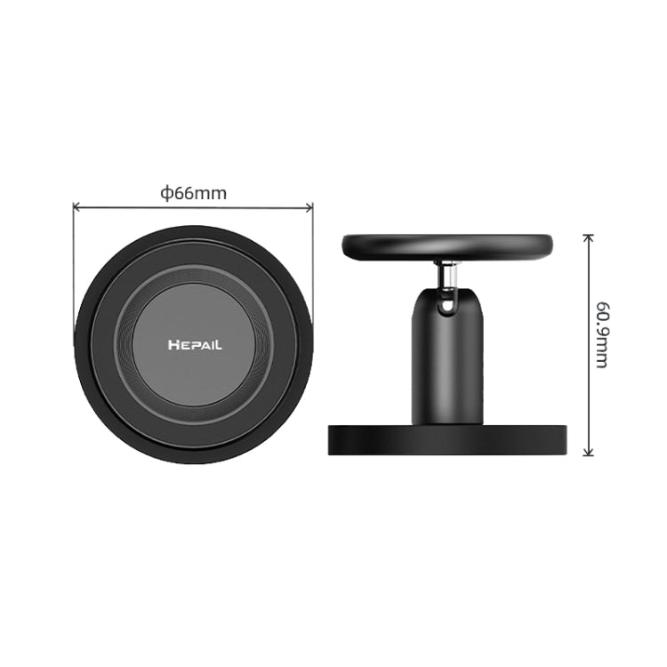 HEPAIL Magsafe Magnetic Mobile Phone Bracket Metal Gimbal Stand, Style: Magnetic Base by HEPAIL