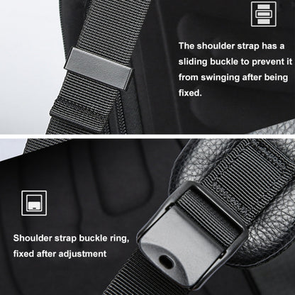 Bopai 61-98611 Large-capacity Waterproof First-layer Cowhide Laptop Backpack With USB+Type-C Port(Black) by Bopai