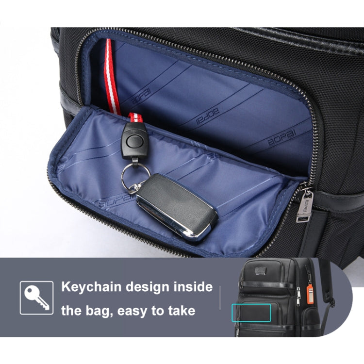 Bopai 61-121601 Large Capacity Waterproof Business Laptop Backpack With USB+Type-C Port(Black) by Bopai