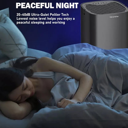 1L 36W Air Dehumidifier for Home Damp Drying Clothes with 7 colors Light US Plug(Black) by bashfashion