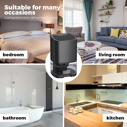 1L 36W Air Dehumidifier for Home Damp Drying Clothes with 7 colors Light US Plug(Black) by bashfashion