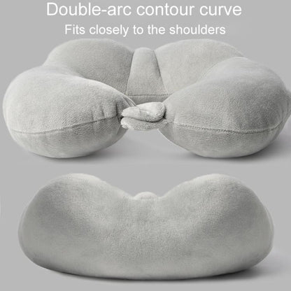 Portable Nap Neck Care Pillow Multifunctional Airplane Travel U-Shaped Pillow, Style: Gray Memory Cotton by bashfashion