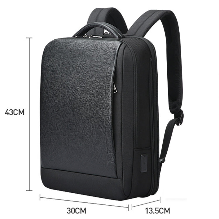 Bopai AL-61-122631B Large Capacity Cowhide Laptop Backpack With USB+Type-C Port(High-end Version) by Bopai