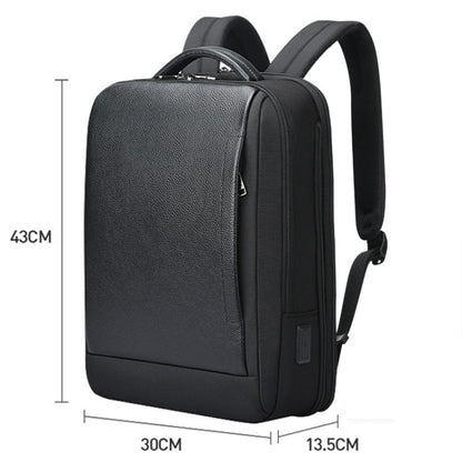 Bopai AL-61-122631B Large Capacity Cowhide Laptop Backpack With USB+Type-C Port(High-end Version) by Bopai