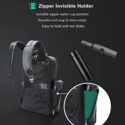 Bopai AL-61-122631B Large Capacity Cowhide Laptop Backpack With USB+Type-C Port(High-end Version) by Bopai