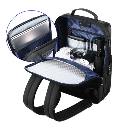 Bopai 61-26111 Large Capacity Business Commuter Laptop Backpack With USB+Type-C Port(Black) by Bopai