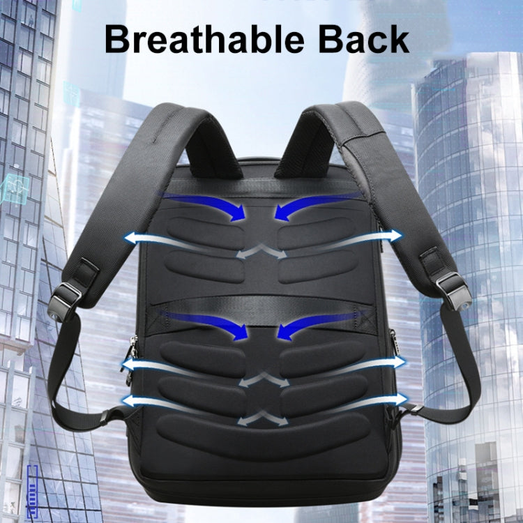 Bopai 61-26111 Large Capacity Business Commuter Laptop Backpack With USB+Type-C Port(Black) by Bopai