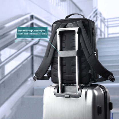 Bopai 61-26111 Large Capacity Business Commuter Laptop Backpack With USB+Type-C Port(Black) by Bopai