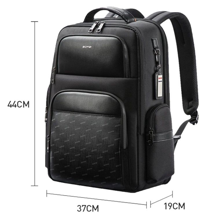 Bopai 61-91911 Large Capacity Business Waterproof Laptop Backpack With USB+Type-C Port(Black) by Bopai