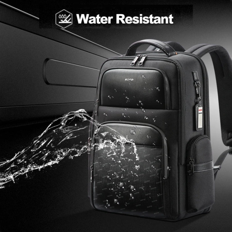 Bopai 61-91911 Large Capacity Business Waterproof Laptop Backpack With USB+Type-C Port(Black) by Bopai