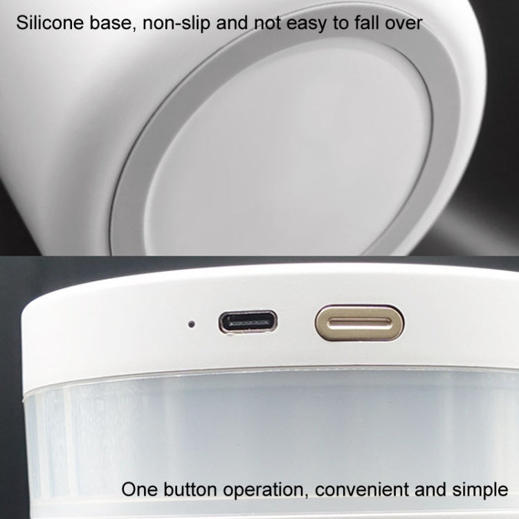 1L Home Humidifier Large Capacity Desk Aroma Mute Ambient Light Humidifier Charging Model(White) by bashfashion