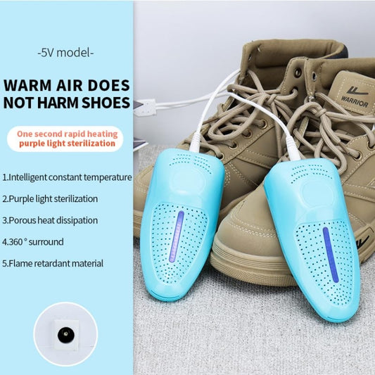 Electric Shoe Dryer with UV Sterilization Powered By 5V USB(White) by bashfashion