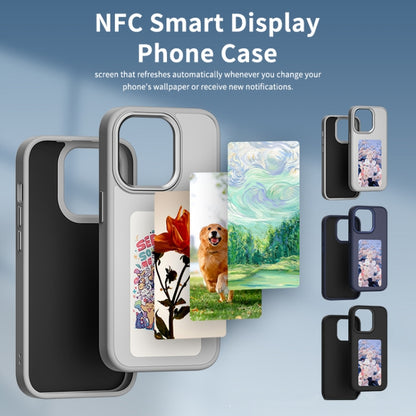 For iPhone 13 NFC Four-Color E-ink Screen DIY Phone Case(Gray)