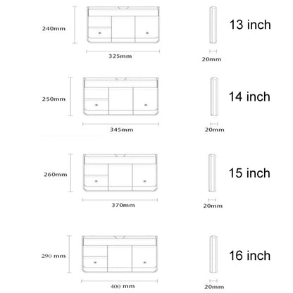 Multi-layer Waterproof and Shock-absorbing Laptop Sleeve Laptop Storage Bag, Size: 13 inch(White) by bashfashion