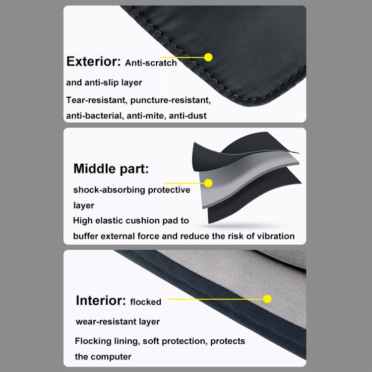 Multi-layer Waterproof and Shock-absorbing Laptop Sleeve Laptop Storage Bag, Size: 15 inch(White) by bashfashion