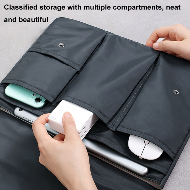 Multi-layer Waterproof and Shock-absorbing Laptop Sleeve Laptop Storage Bag, Size: 15 inch(White) by bashfashion