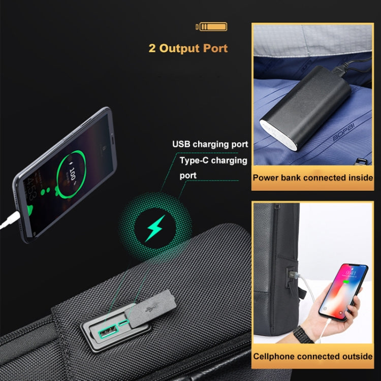 Bopai First-Layer Cowhide Business Commuter Waterproof And Lightweight Laptop Backpack, Color: Flagship by Bopai