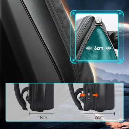 Bopai 61-122579 Large Capacity Hard Shell Password Lock Waterproof Business Laptop Backpack(Grey) by Bopai