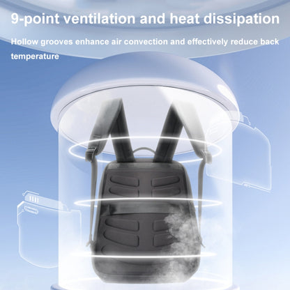 Bopai 61-122579 Large Capacity Hard Shell Password Lock Waterproof Business Laptop Backpack(Grey) by Bopai