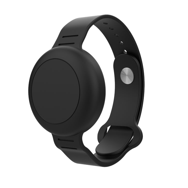 For Airtag Watch Strap Locator Silicone Cover Anti-lost Device Waterproof Protective Case(Black) by bashfashion
