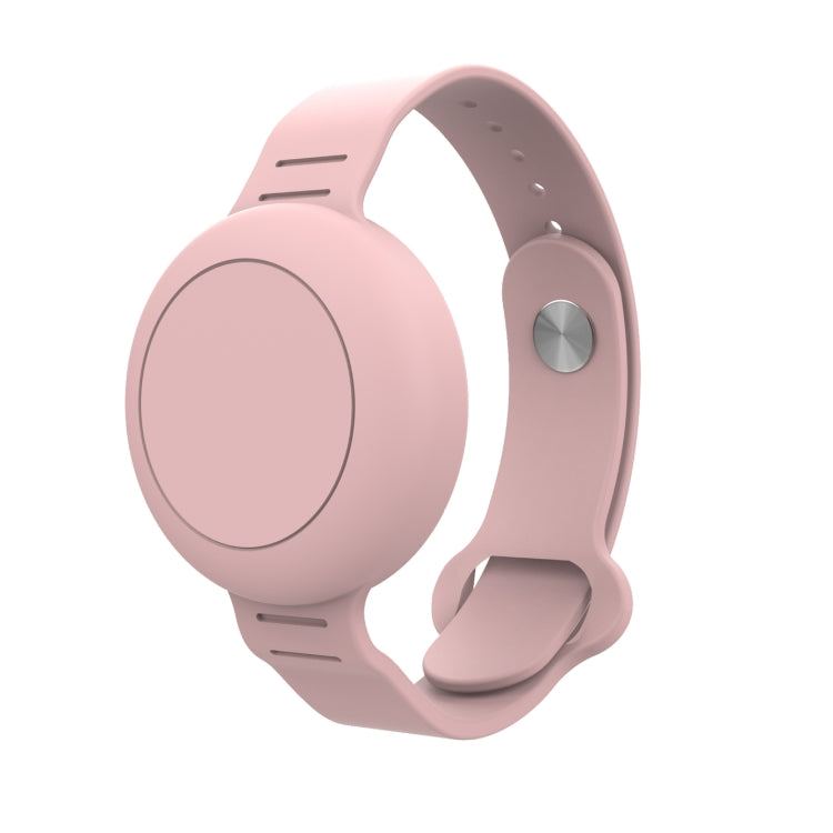 For Airtag Watch Strap Locator Silicone Cover Anti-lost Device Waterproof Protective Case(Pink) by bashfashion