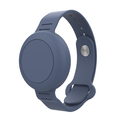 For Airtag Watch Strap Locator Silicone Cover Anti-lost Device Waterproof Protective Case(Blue Gray) by bashfashion