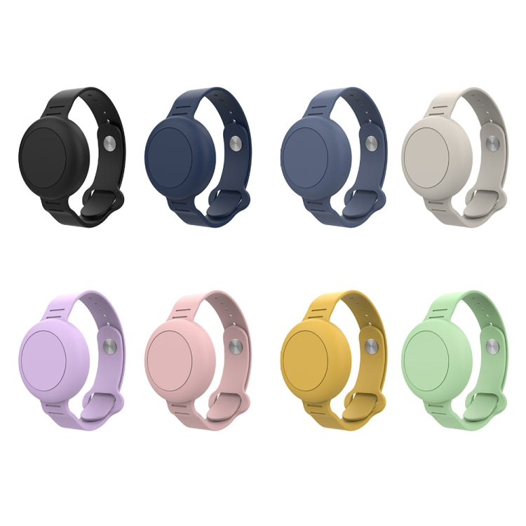 For Airtag Watch Strap Locator Silicone Cover Anti-lost Device Waterproof Protective Case(Deep Blue) by bashfashion