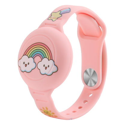 For Airtag Cartoon Watch Strap Locator Silicone Protective Cover Anti-lost Device Case(Rainbow Cloud) by bashfashion