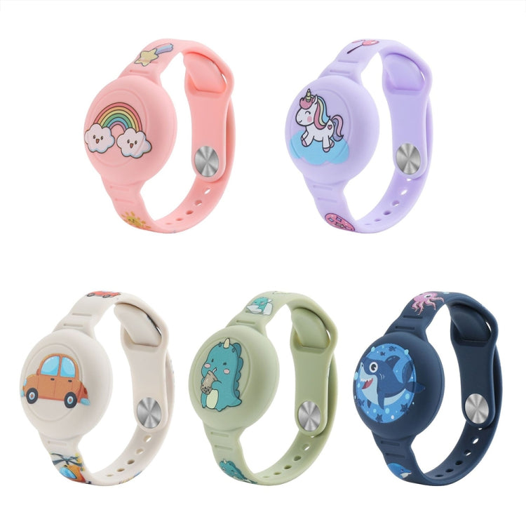 For Airtag Cartoon Watch Strap Locator Silicone Protective Cover Anti-lost Device Case(Car) by bashfashion