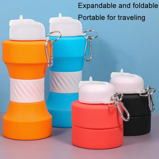 650ml Large Capacity Sports Silicone Water Bottle Foldable Fitness Dumbbell Water Mug(Sky Blue) by bashfashion