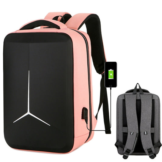 15 inch Multifunctional Waterproof Business Sports Laptop Backpack with USB Port(Pink) by bashfashion