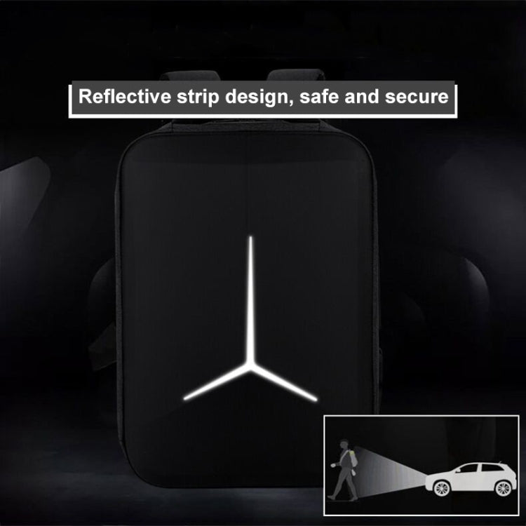 17 inch Multifunctional Waterproof Business Sports Laptop Backpack with USB Port(Navy Blue) by bashfashion