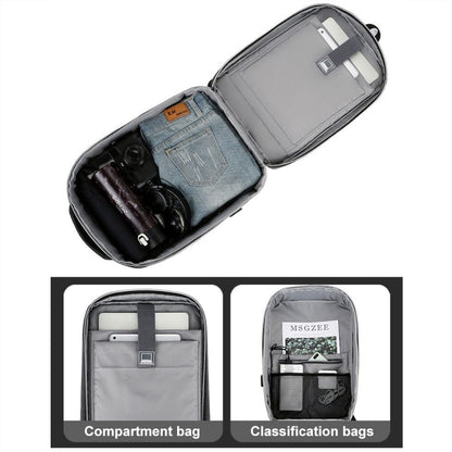 17 inch Multifunctional Waterproof Business Sports Laptop Backpack with USB Port(Pink) by bashfashion