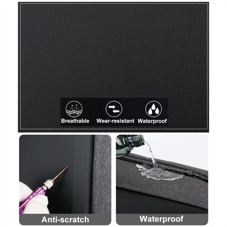 15 inch Large-Capacity Waterproof Business Commuter Laptop Backpack with USB Port(Simplified Gray) by bashfashion