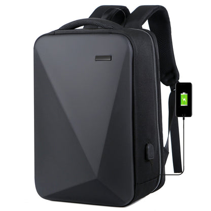 16 inch Large Capacity Password Lock Anti-Theft Laptop Backpack With USB Port(Black) by bashfashion