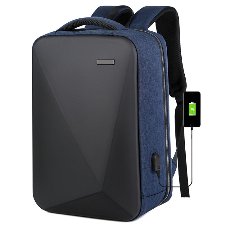16 inch Large Capacity Password Lock Anti-Theft Laptop Backpack With USB Port(Navy Blue) by bashfashion