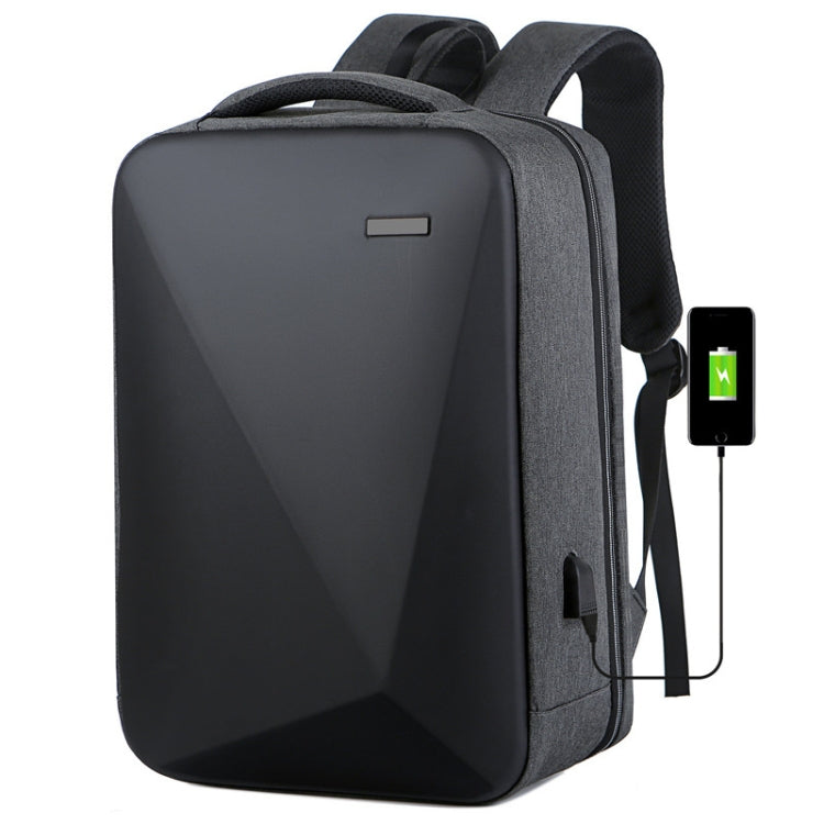 16 inch Large Capacity Password Lock Anti-Theft Laptop Backpack With USB Port(Dark Gray) by bashfashion