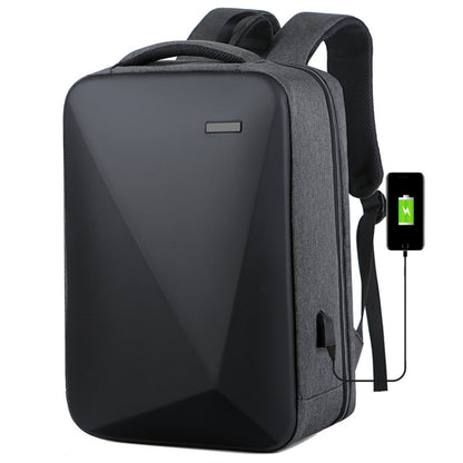 16 inch Large Capacity Password Lock Anti-Theft Laptop Backpack With USB Port(Dark Gray) by bashfashion