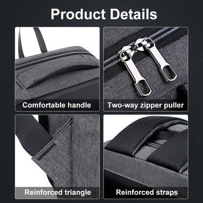 16 inch Large Capacity Password Lock Anti-Theft Laptop Backpack With USB Port(Navy Blue) by bashfashion