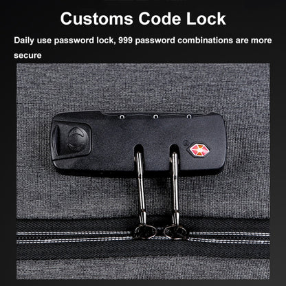 16 inch Large Capacity Password Lock Anti-Theft Laptop Backpack With USB Port(Black) by bashfashion