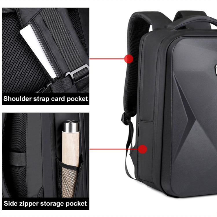 17 inch Password Lock Large Capacity Waterproof Laptop Backpack with USB Port(Dark Gray) by bashfashion