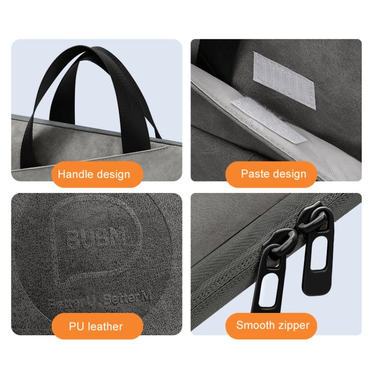 BUBM Portable Computer Bag Notebook Business Travel Bag, Size: 15 inch(Dark Gray) by BUBM