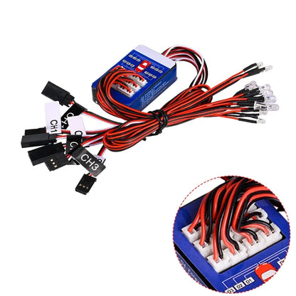 12 LED Lighting Kit Steering Brake for 1/10 Scale Models RC Car by bashfashion