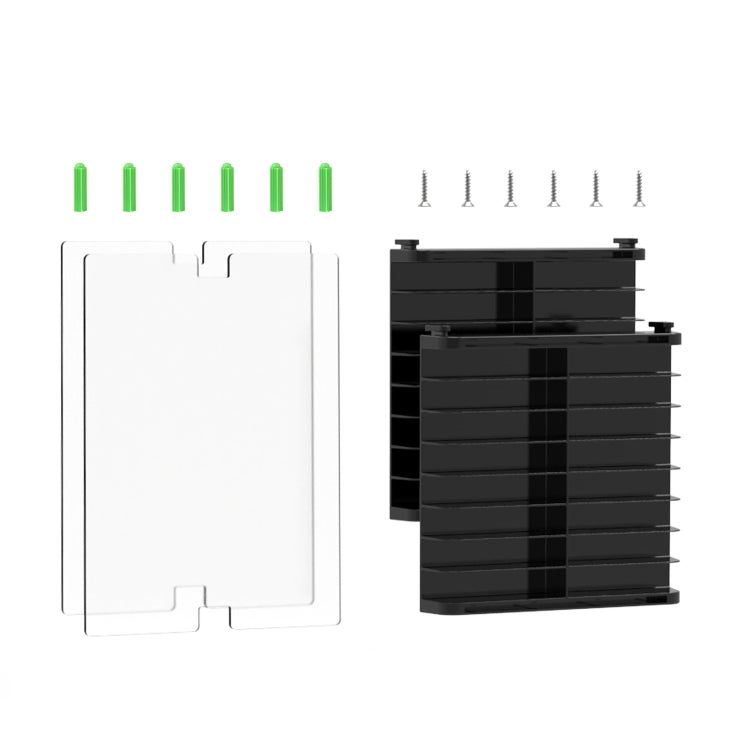 Game Card CD Disk Storage Bracket Wall Mounted Storage CD Case(Black) by bashfashion