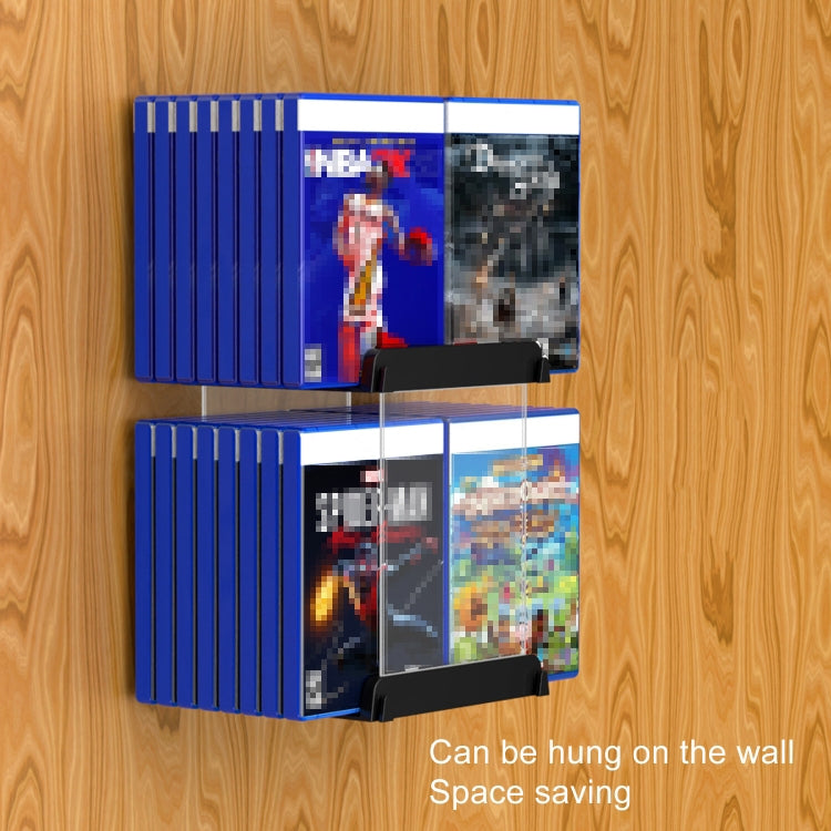 Game Card CD Disk Storage Bracket Wall Mounted Storage CD Case(Black) by bashfashion