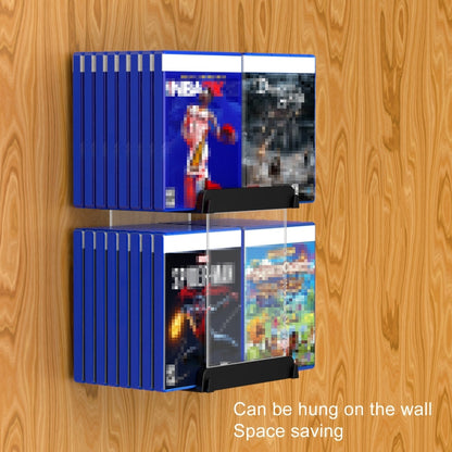 Game Card CD Disk Storage Bracket Wall Mounted Storage CD Case(Black) by bashfashion