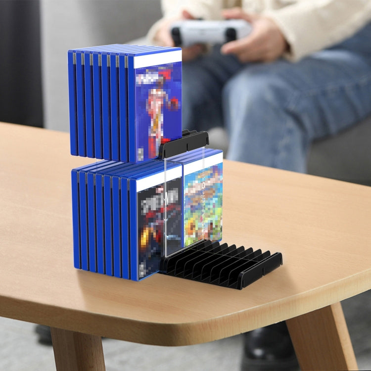 Game Card CD Disk Storage Bracket Wall Mounted Storage CD Case(Black) by bashfashion