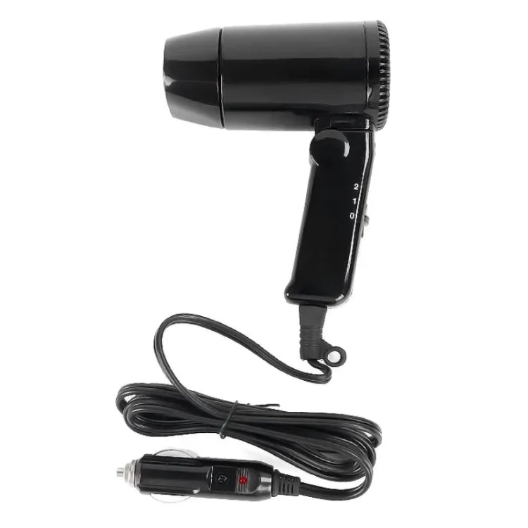 12V Car Outdoor Multi-function Handheld Hair Dryer(Black) by bashfashion