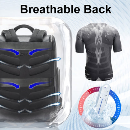 Bopai 61-122431 Large-capacity First-layer Cowhide Business Waterproof Laptop Backpack(Black) by Bopai