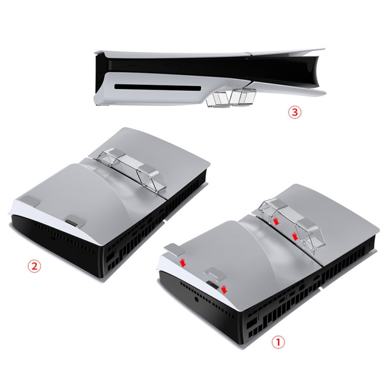 For Sony PS5 Slim DOBE TP5-3582 Game Console Horizontal Storage Holder(Transparent) by DOBE